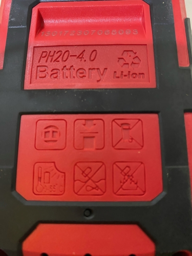 Аккумулятор OnePower PH20-4.0 P.I.T. (20В, 4Ач, Li-Ion) фото 5