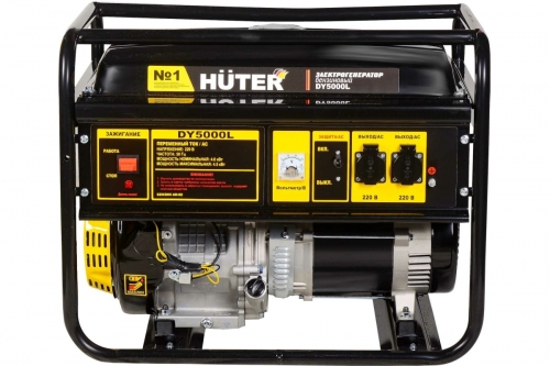 Бензиновый генератор HUTER DY5000L фото 4