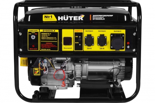 Бензиновый генератор HUTER DY8000LX фото 4