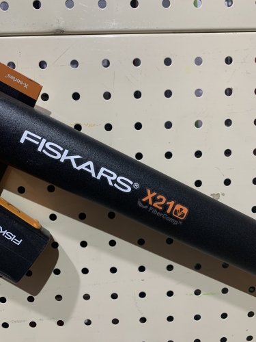 Топор-колун X21 FISKARS + точилка (комплект) фото 5