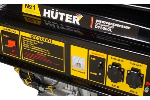 Бензиновый генератор HUTER DY5000L фото 8
