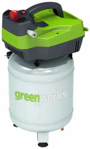 Вертикальный электрический компрессор Greenworks GAC24V