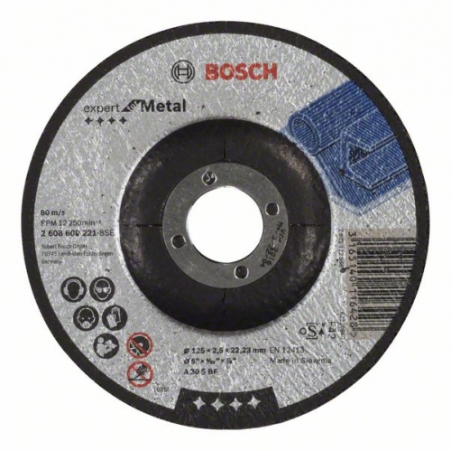Диск шлифовальный по металлу 125х22,2 мм Bosch 2.608.600.223