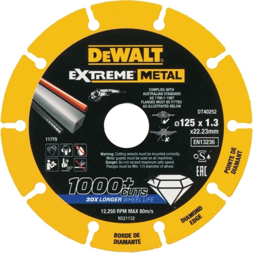 Алмазный диск отрезной по металлу DEWALT DT40252-QZ 125mm