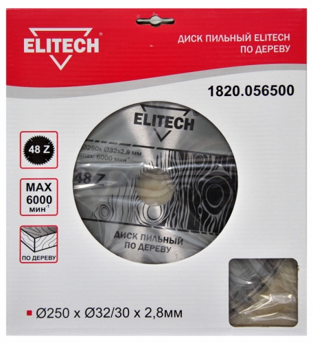 ELITECH 1820.116800 Диск пильный, д\алюминия, ф250х30 80зуб